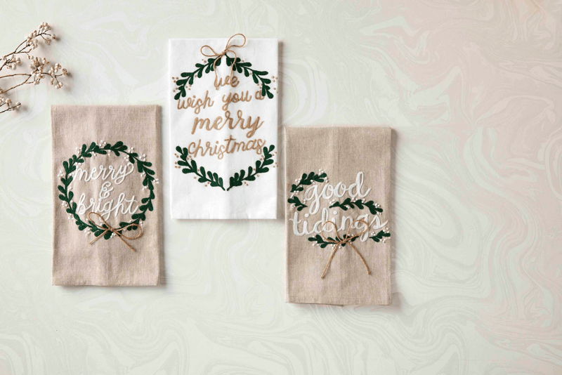 Mud Pie Wish You Christmas Towel - Thumbnail 2