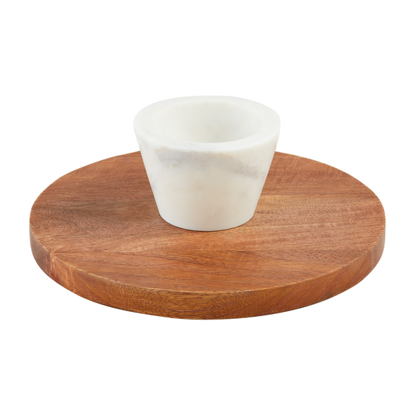 Wood Reverse Pedestal Chip Dip