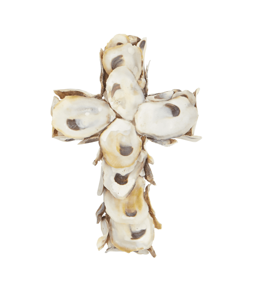 Small Oyster Shell Cross | Mud Pie