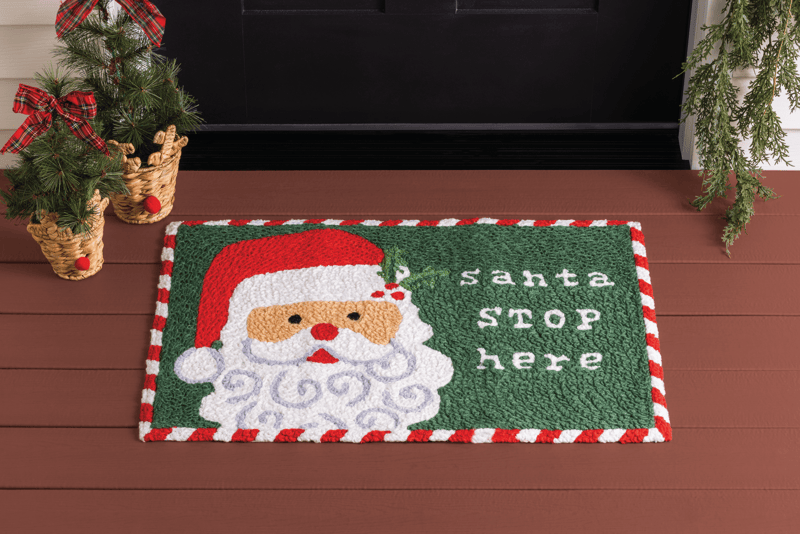 Washable Santa Xmas Doormat | Perfect Holiday Entry Mat | Mud Pie