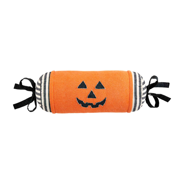 Pumpkin Halloween Bolster Pillow | Mud Pie