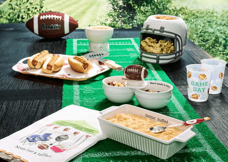 Football Tray with Spatula Set with Bottle Opener Mud Pie