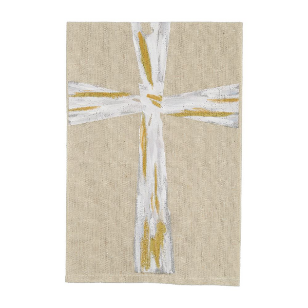 Cross Gold Christmas Towel