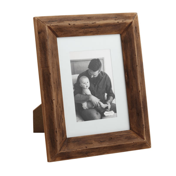 Large Matte Reclaimed Wood Frame | 5x7 Easel Photo Display Art