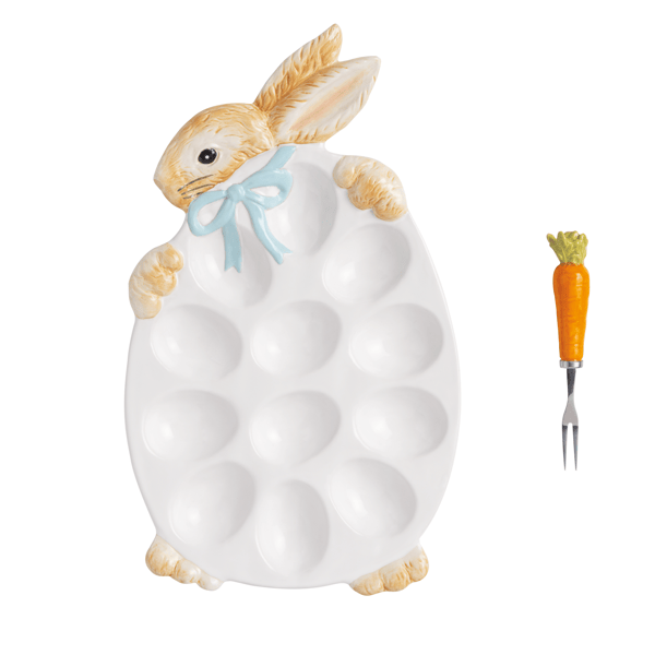 Mud Pie Bunny Deviled Egg Platter
