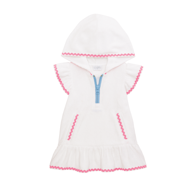 White Ric Rac Png White Ric Rac Zip Cover Up | 2T-3T Toddler Fashion | Mud Pie