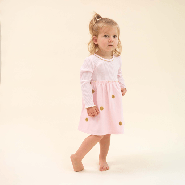 Girls' Gold Polka Dot Dress | Mud Pie Girls' Gold Polka Dot Dress | Mud Pie