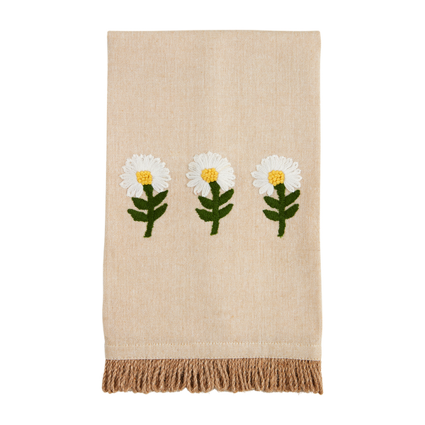 Three Floral Embroidery Towel