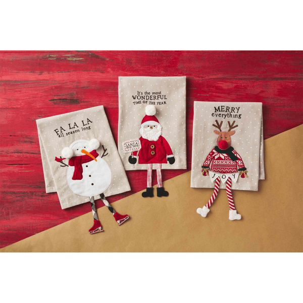 Mud Pie Santa Dangle Leg Towel - Thumbnail 2