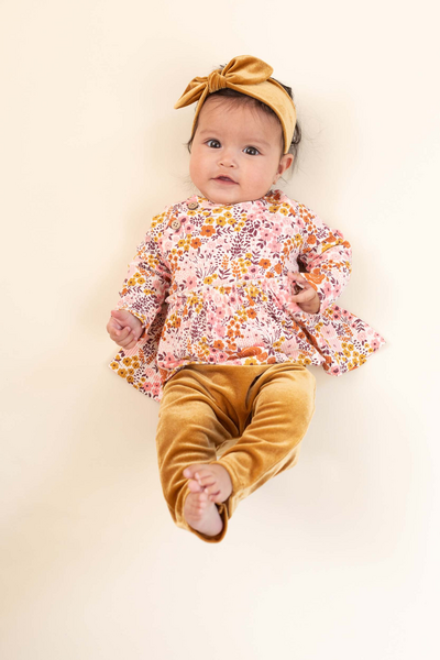 Fall Floral Baby Outfit Set | Mud Pie