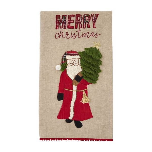 Merry Christmas Embroidered Towel