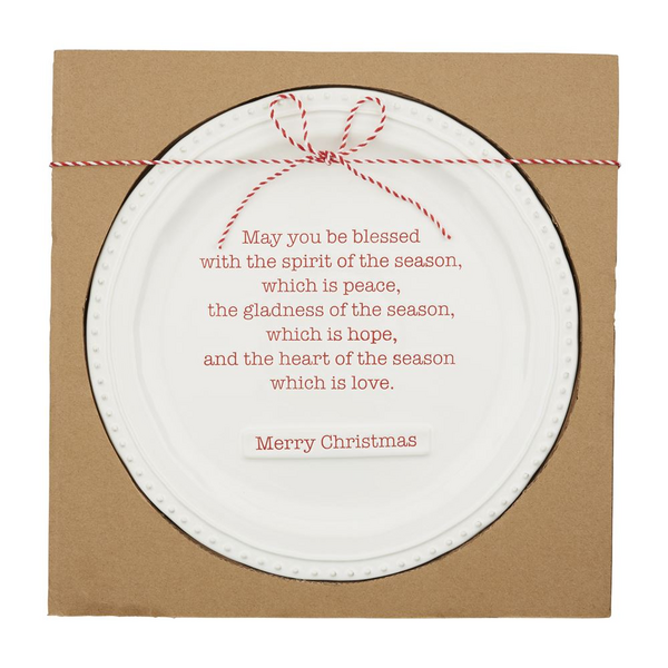 Christmas Blessing Platter