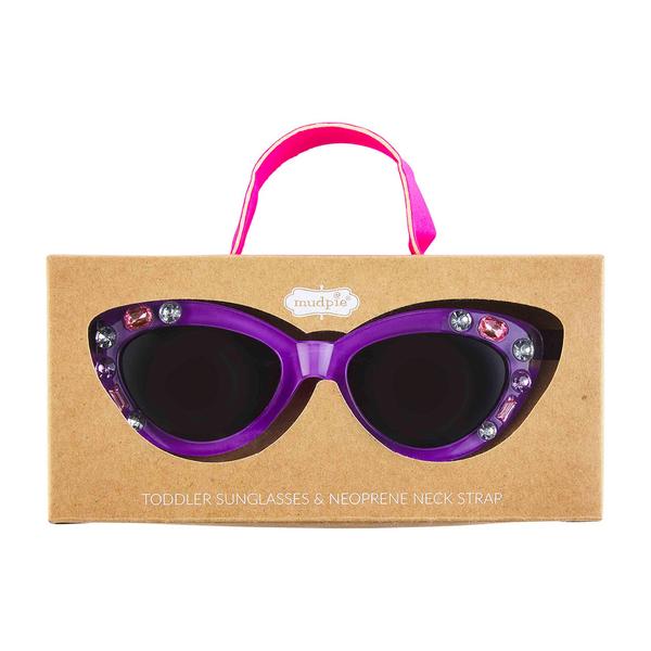 Toddler Purple Cat Eye Sunglass Set | Mud Pie