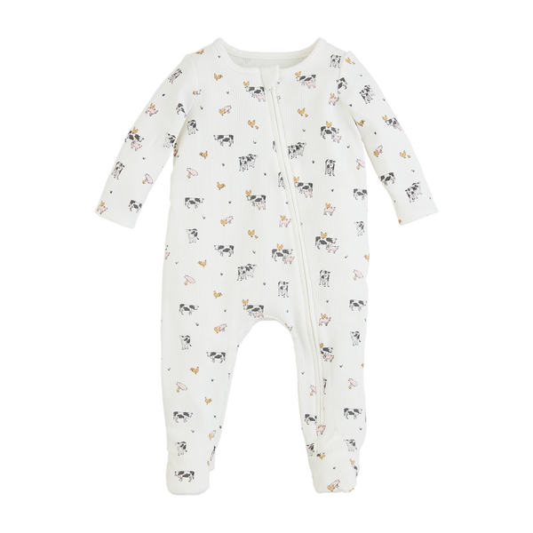 Farm Print Waffle Baby Sleeper