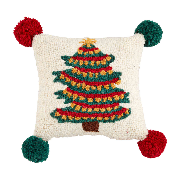 Mud Pie Merry Christmas Yarn Applique Pillow - Oak & Willow