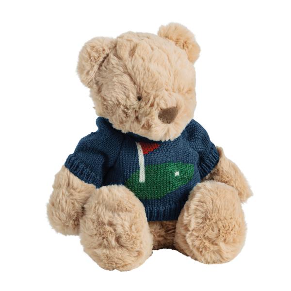 Birdie Bear Plush Pal | Weighted Bear with Knit Sweater | Mud Pie