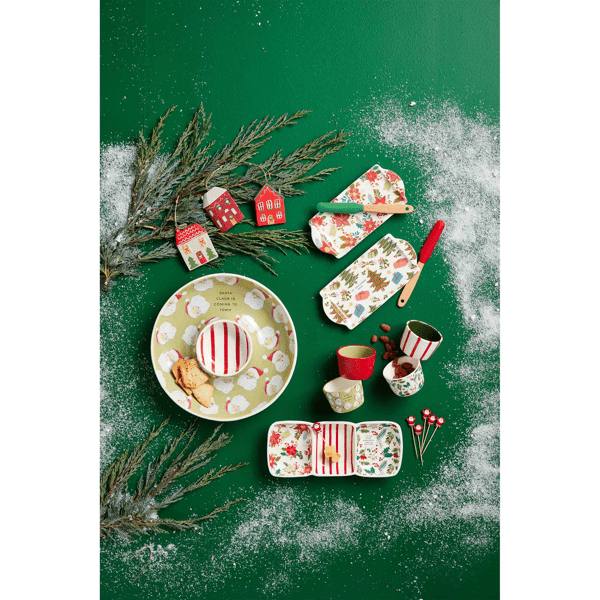Mud Pie Toile Tidbit-Set – 2 Steinzeug-Schalen, 5,1 Cm Hoch, 7,6 Cm Durchmesser, Rot