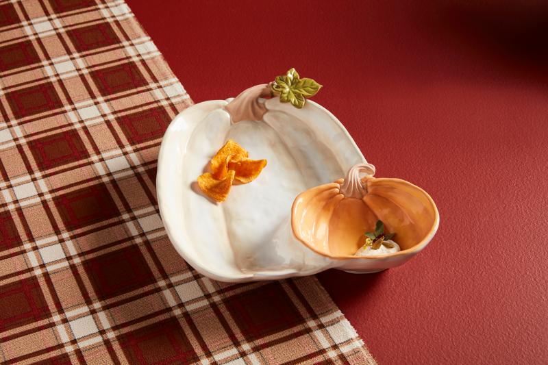Mud Pie Pumpkin Chip & Dip Server - Thumbnail 2
