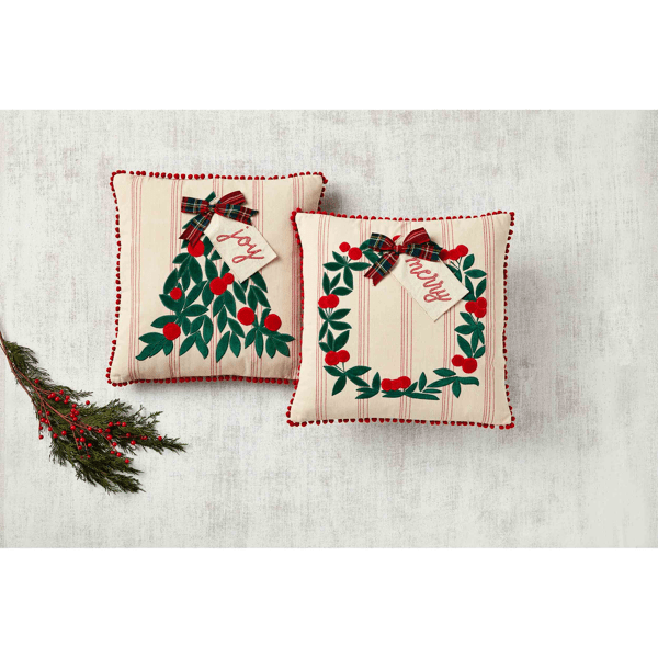 Christmas Tree Velvet Applique Pillow - Thumbnail 2