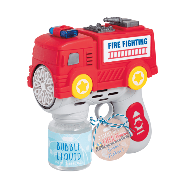 Red Truck Bubble Maker | Kids Bubble Toy with Lights | Mud Pie