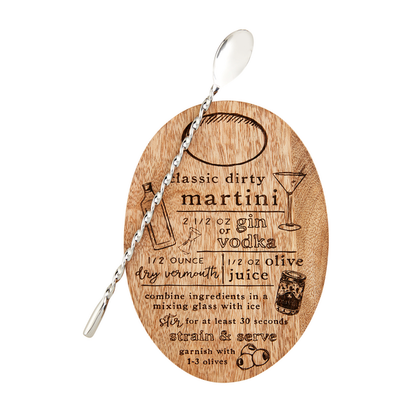 Martini Recipe Bar Board