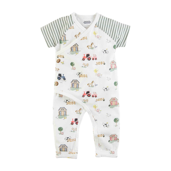 Farm Kimono Baby Bodysuit | Mud Pie