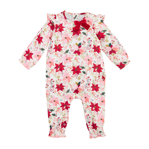 Poinsettia Baby Bodysuit | Mud Pie