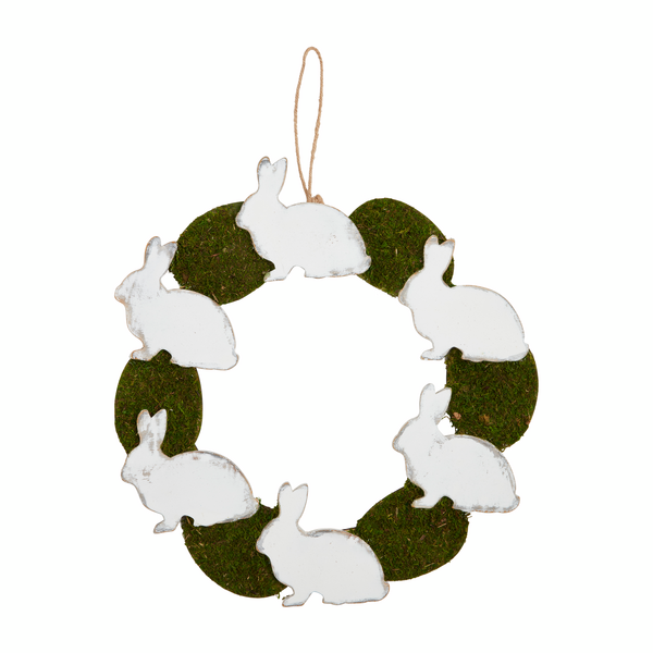 Preserved Moss Bunny Wreath