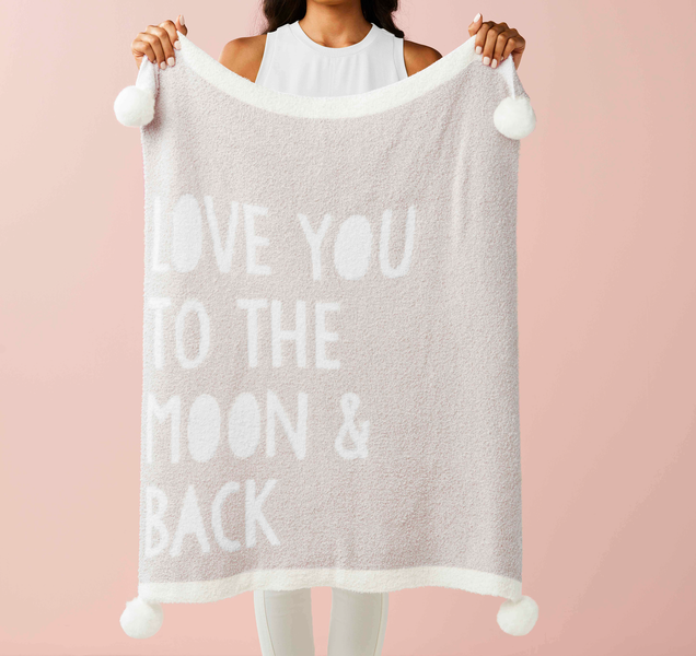 Blanket Sublimation Blank Love You To The Moon and Back