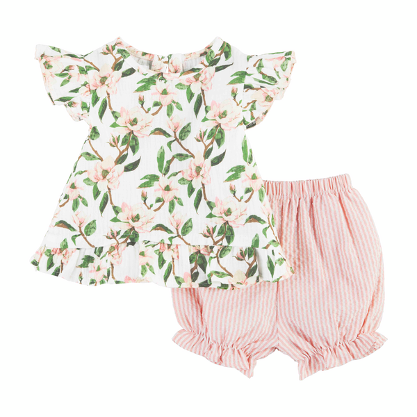 Magnolia Toddler Girl Short Set | Mud Pie