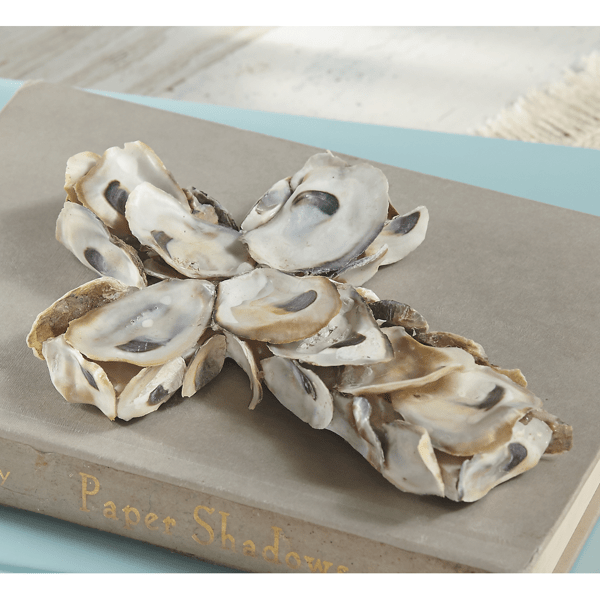 Small Oyster Shell Cross | Mud Pie