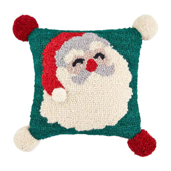 Santa Mini Hooked Pillow