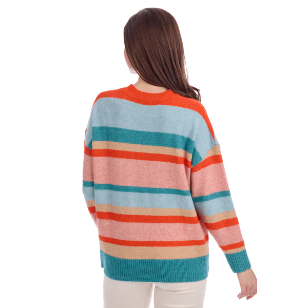 Large Blue Sylas Striped Sweater | Women's Fall Style | Mud Pie