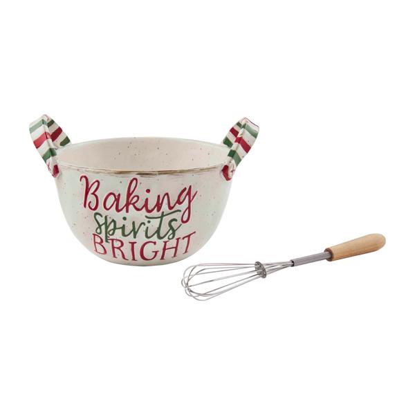 Farmhouse Christmas Mixing Bowl Set Mud Pie