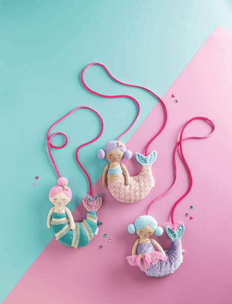 Shop Pink Mermaid Tulle Purse with Velvet Strap | Mud Pie