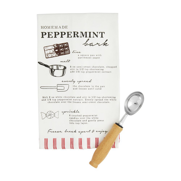 Peppermint Bark Recipe Towel Set