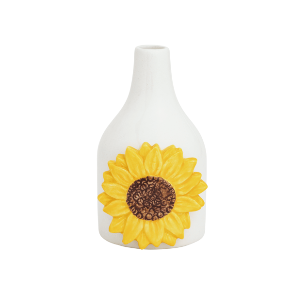 Sunflower Vase | Hand-Painted Ceramic Flower Vase | Mud Pie