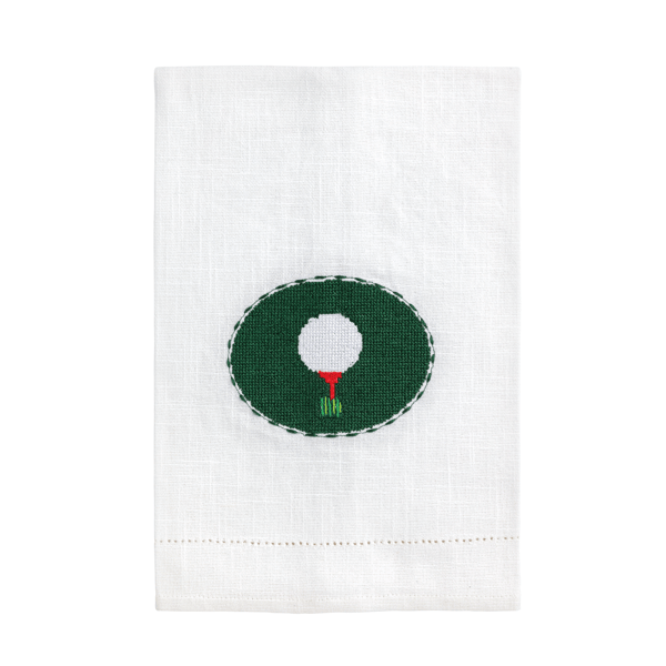 Mud Pie Golf Ball Needlepoint Towel - Thumbnail 2