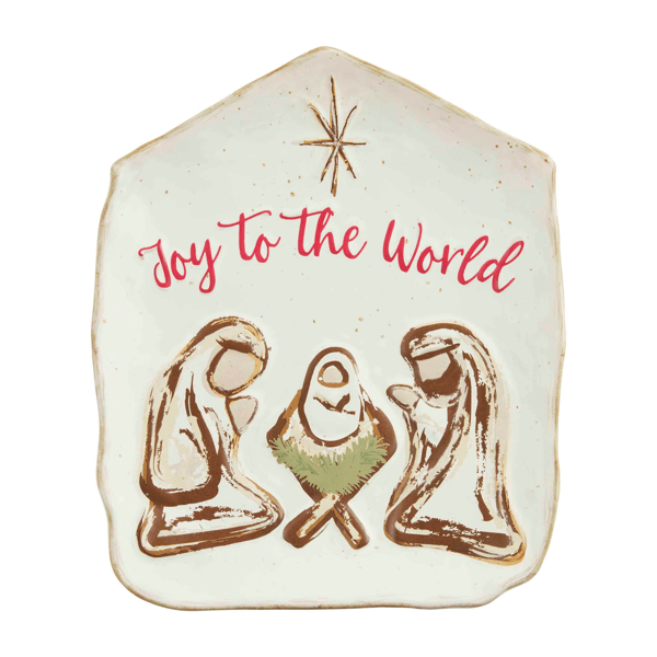 Mud Pie Nativity Peg Table Sitters - Hand-Painted Mango Wood Christmas Figurines Set Of 5