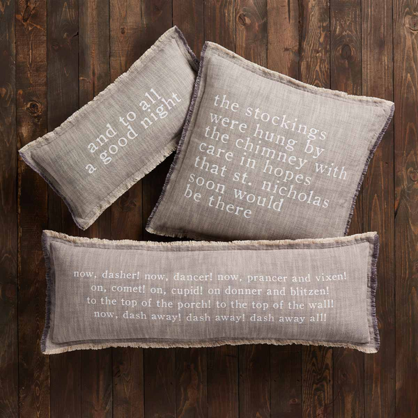 To All A Good Night Throw Pillow Mud Pie   Webimage 41600587G 1  