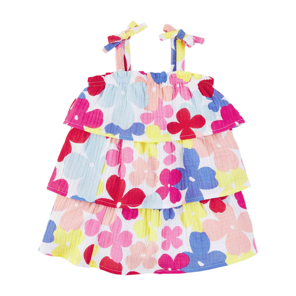Multi-Floral Toddler Tiered Dress