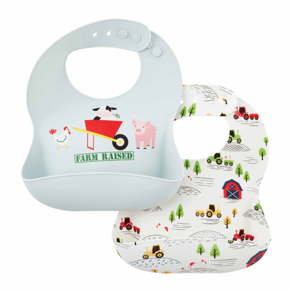 Mud Pie Silicone Bib and Rattle Set