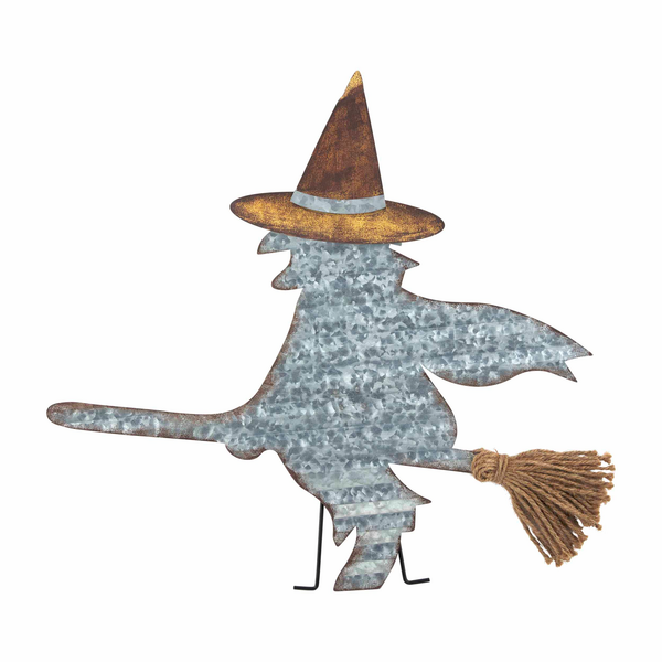Witch Halloween Tin Decor