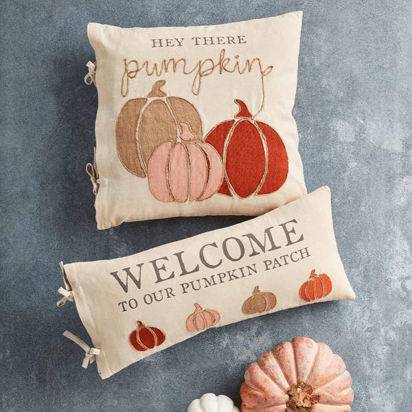 Welcome Pumpkin Patch Throw Pillow - Thumbnail 4