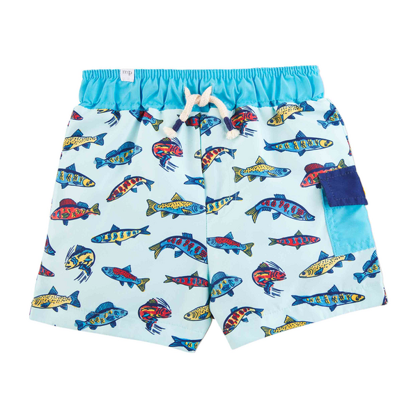 Boys' Fish Swim Trunks