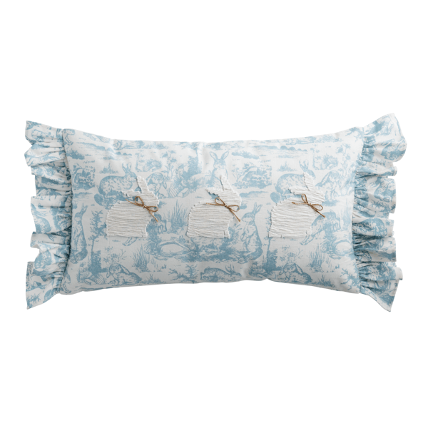 Mud Pie Toile Bunny Pillow - Thumbnail 2