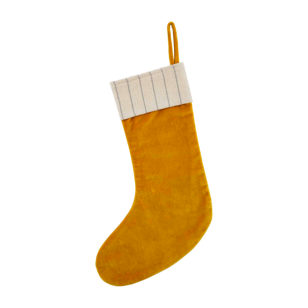 Mustard Velvet Stocking