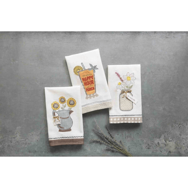 Happy Hour Applique Hand Towel - Thumbnail 2