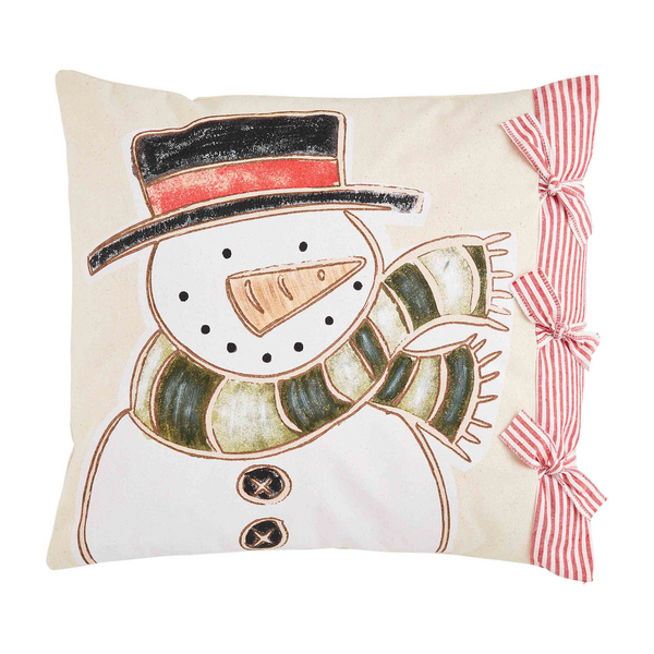 Snowman Painted Pillow