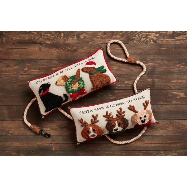 Santa Hooked Dog Pillow